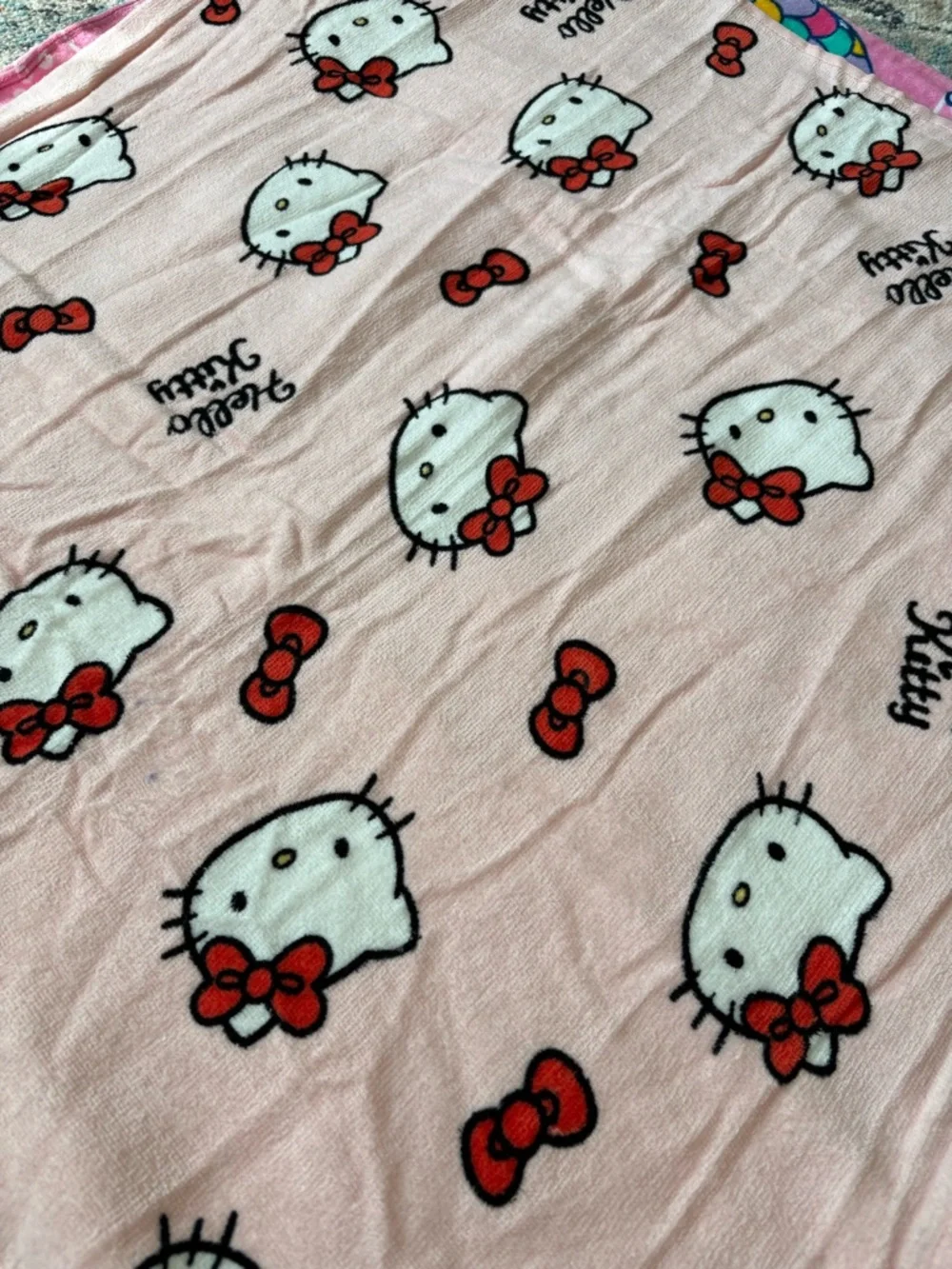 Hello Kitty Pink and Multicolor Kids Beach Towel Set
